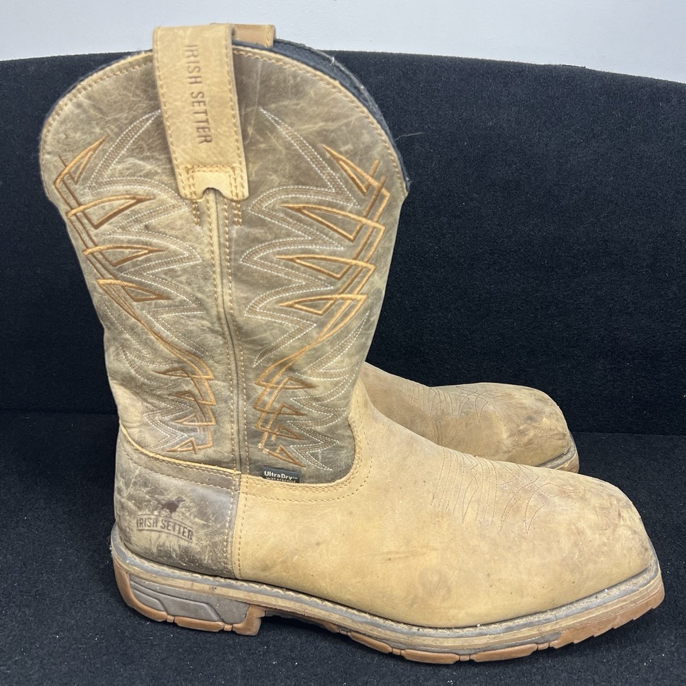 Irish Setter 83912 11.5D Marshall Waterproof Western Square Steel Toe Work Boots